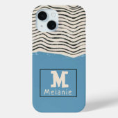 Abstract minimalist artistic lines Monogram Case-Mate iPhoneケース (裏面)