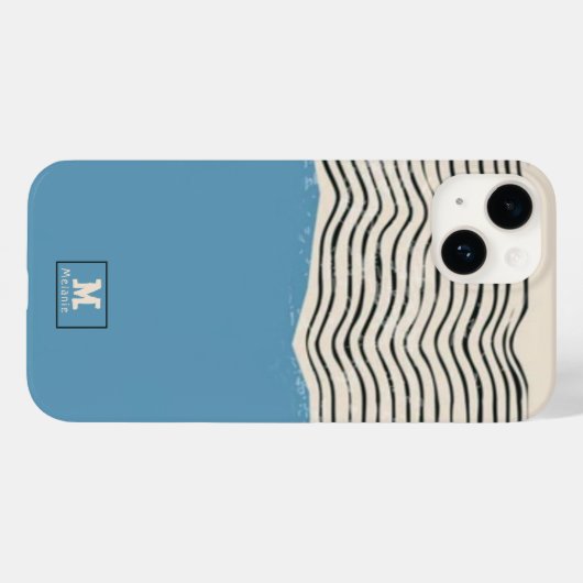 Abstract minimalist artistic lines Monogram Case-Mate iPhoneケース (裏面 (横))