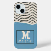 Abstract minimalist artistic lines Monogram Case-Mate iPhoneケース (裏面)