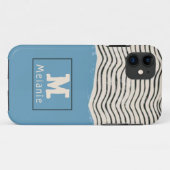 Abstract minimalist artistic lines Monogram Case-Mate iPhoneケース (裏面(横))