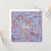 Abstract Mixed Media "Balance" Square  カード (正面/裏面インサイチュ)