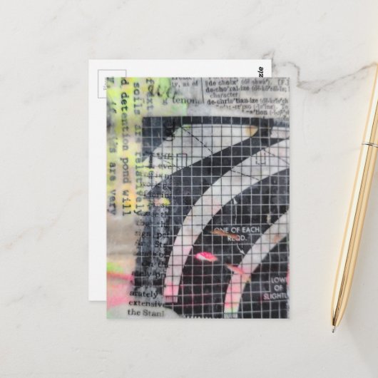 Abstract mixed media collage  ポストカード (正面/裏面インサイチュ)