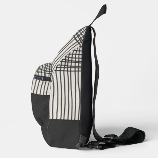 Abstract modern art minimal Monogram retro スリングバッグ (右)