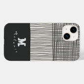 Abstract modern art minimal Monogram retro Case-Mate iPhoneケース (裏面 (横))