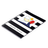 Abstract Modern Art Personalized Name Classic Chic ノートブック (左側)