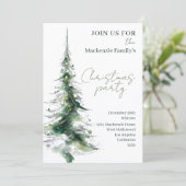  Abstract Modern Christmas Tree Party Invitation シーズンカード (スタンド正面)