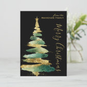 Abstract Modern Christmas Tree Photo Personalized シーズンカード (スタンド正面)