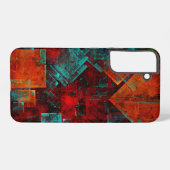 Abstract Modern Colourful Cool Artistic Pattern Samsung Galaxyケース (裏面横)