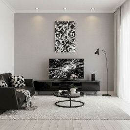  Abstract modern contemporary  circle shapes キャンバスプリント