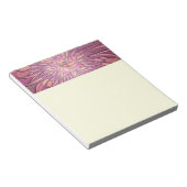 Abstract Modern Floral Fractal Art Berry Colors ノートパッド (アングル)