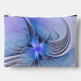 Abstract Modern Fractal Art Lavender Blue アクセサリーポーチ