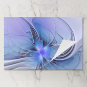 Abstract Modern Fractal Art Lavender Blue ペーパーパッド (折り畳み)