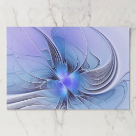 Abstract Modern Fractal Art Lavender Blue ペーパーパッド
