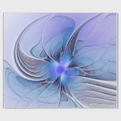Abstract Modern Fractal Art Lavender Blue ラッピングペーパー (フラット)