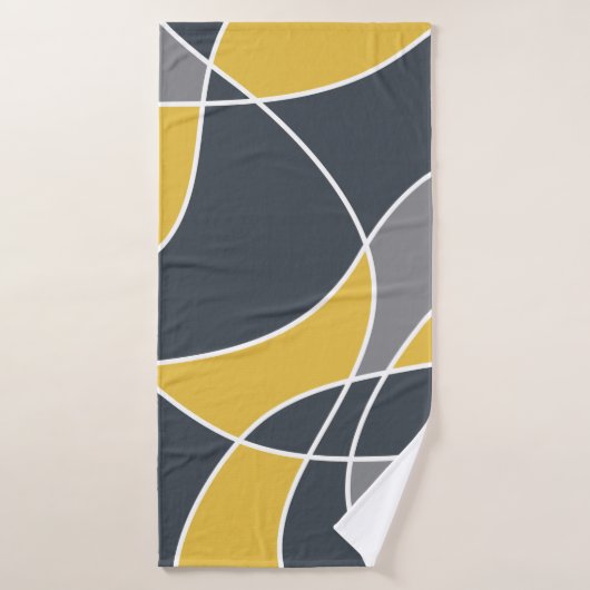 Abstract, modern, geometric, trendy pattern バスタオル (バスタオル)