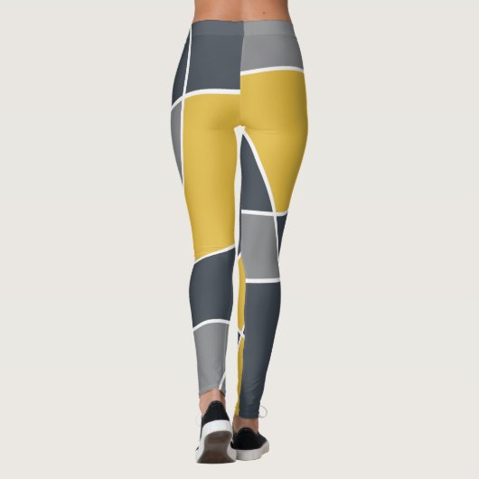 Abstract, modern, geometric, trendy pattern レギンス (裏面)