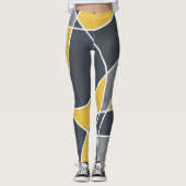Abstract, modern, geometric, trendy pattern レギンス (正面)
