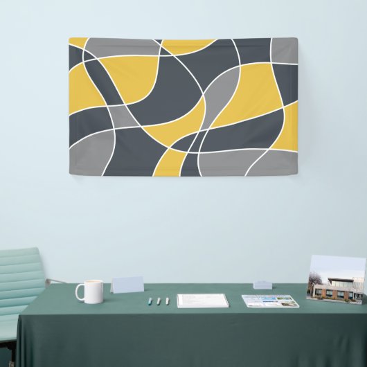 Abstract, modern, geometric, trendy pattern 横断幕 (トレードショー)