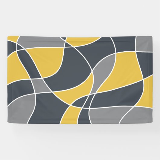 Abstract, modern, geometric, trendy pattern 横断幕 (横)