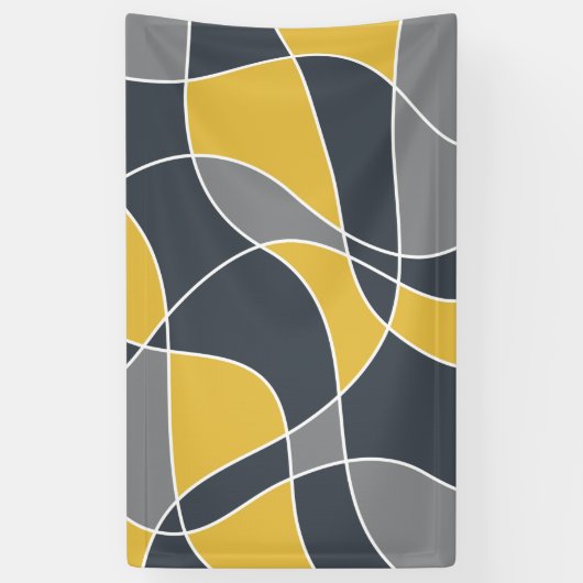 Abstract, modern, geometric, trendy pattern 横断幕 (縦)