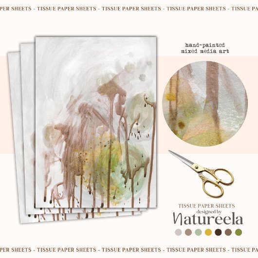 Abstract Modern Minimalist Decoupage Tissue Paper 薄葉紙