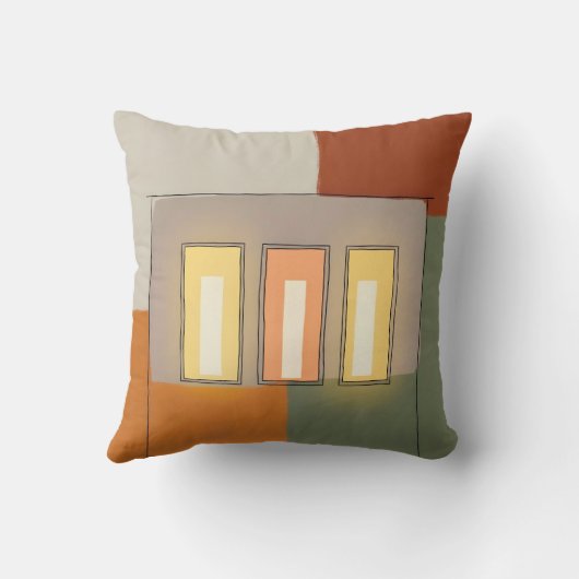 Abstract Modern Minimalist Window Architecture クッション (裏面)