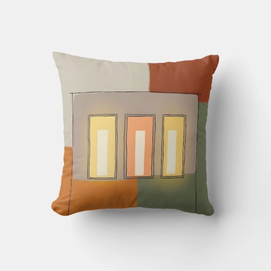 Abstract Modern Minimalist Window Architecture クッション (正面)