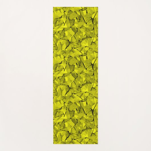 Abstract modern mosaic crystal tile pattern print ヨガマット (正面)