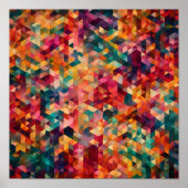 Abstract Modern Pattern: Vibrant Tessellation  ポスター (正面)
