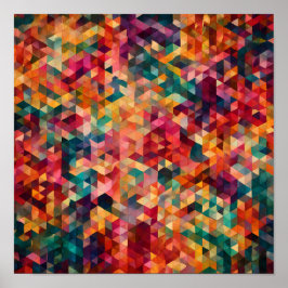 Abstract Modern Pattern: Vibrant Tessellation  ポスター