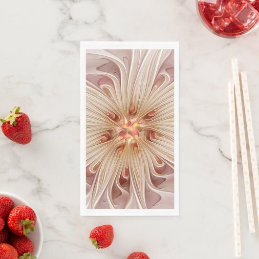 Abstract Modern Peach Pastel Flower Fractal Art (インサイチュ)