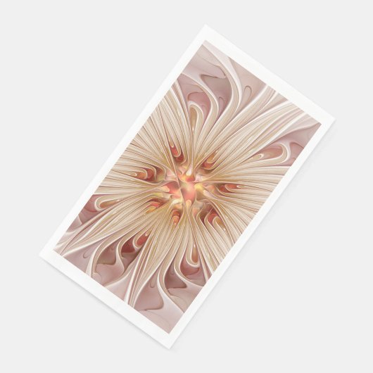 Abstract Modern Peach Pastel Flower Fractal Art (コーナー)