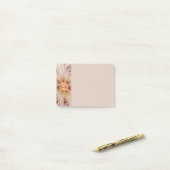 Abstract Modern Peach Pastel Flower Fractal Art ポストイット (デスク上)