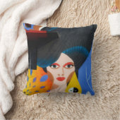 Abstract Modern Portrait Art Pillow クッション (ブランケット)