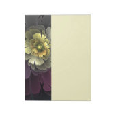 Abstract Modern Purpur Khaki Gray Fractal Flower ノートパッド (回転)