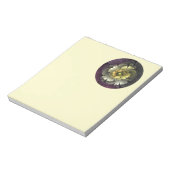 Abstract Modern Purpur Khaki Gray Fractal Flower ノートパッド (回転)