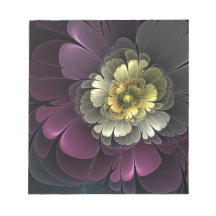 Abstract Modern Purpur Khaki Gray Fractal Flower