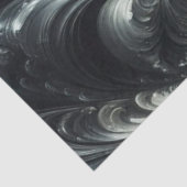 Abstract Modern Swirling Green, Silver and Black 薄葉紙 (詳細)