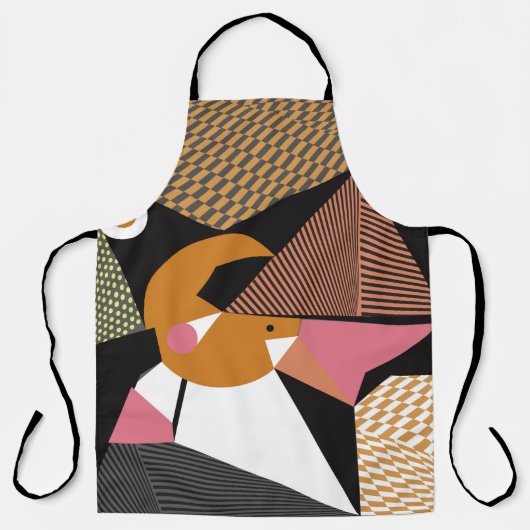 Abstract modern triangles background pattern illus エプロン (正面)