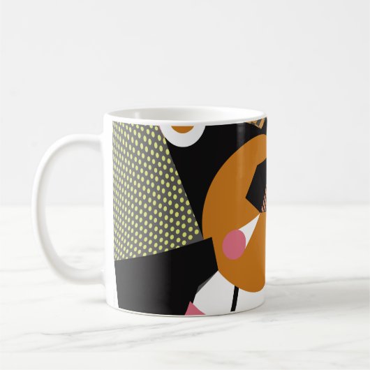 Abstract modern triangles background pattern illus コーヒーマグカップ (左)