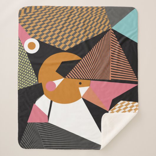 Abstract modern triangles background pattern illus シェルパブランケット (正面)