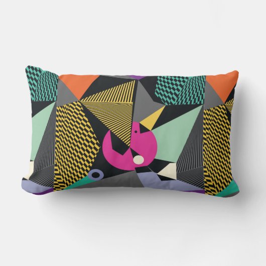 Abstract modern triangles background pattern illus ランバークッション (正面)