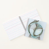 Abstract Modern Turquoise Brown Gold Elegance ノートブック (内部)