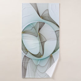 Abstract Modern Turquoise Brown Gold Elegance バスタオル