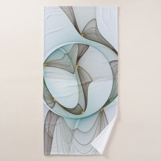 Abstract Modern Turquoise Brown Gold Elegance バスタオル (バスタオル)