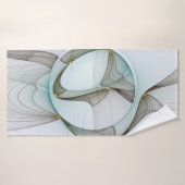 Abstract Modern Turquoise Brown Gold Elegance バスタオル (バスタオル)