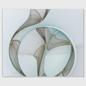 Abstract Modern Turquoise Brown Gold Elegance ラッピングペーパー (フラット)