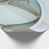 Abstract Modern Turquoise Brown Gold Elegance ラッピングペーパー (角)