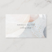 Abstract Modern Watercolor Shapes Makeup Artist 名刺 (正面)