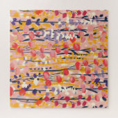 Abstract Modern Wildflower Floral Botanical Garden ジグソーパズル (横)